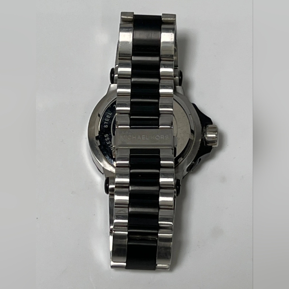 Michael Kors MK Designer Major Quartz Black Dial Men's Watch Stainless Steel - Picture 10 of 12